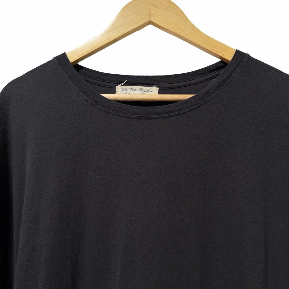 We The Free Womens Oversized Boxy Cotton Crewneck T Shirt Size L Black Boho - Picture 5 of 9